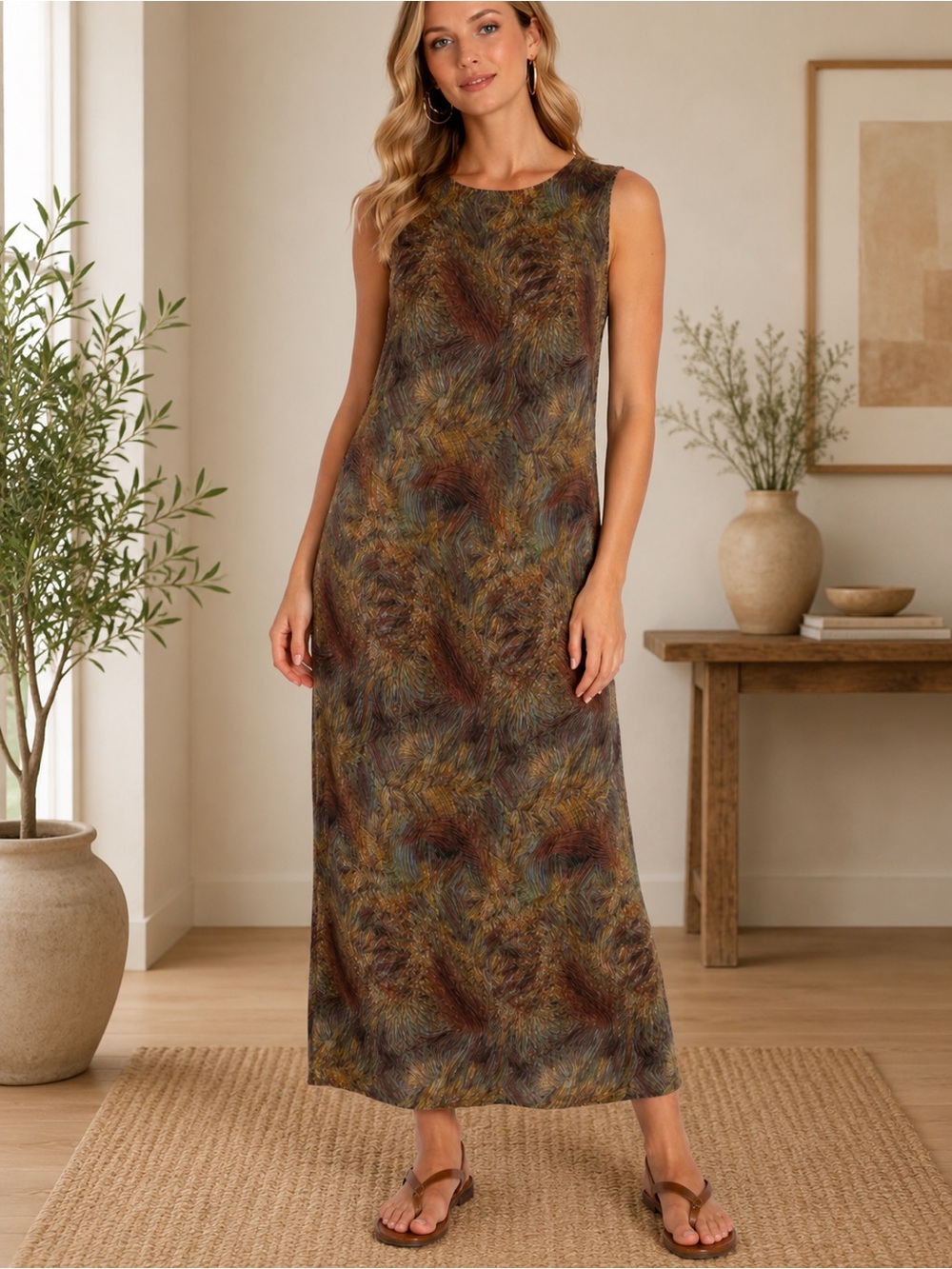 Connected Apparel Ribbed Dress – Flattering Stretch Knit. PTP 24